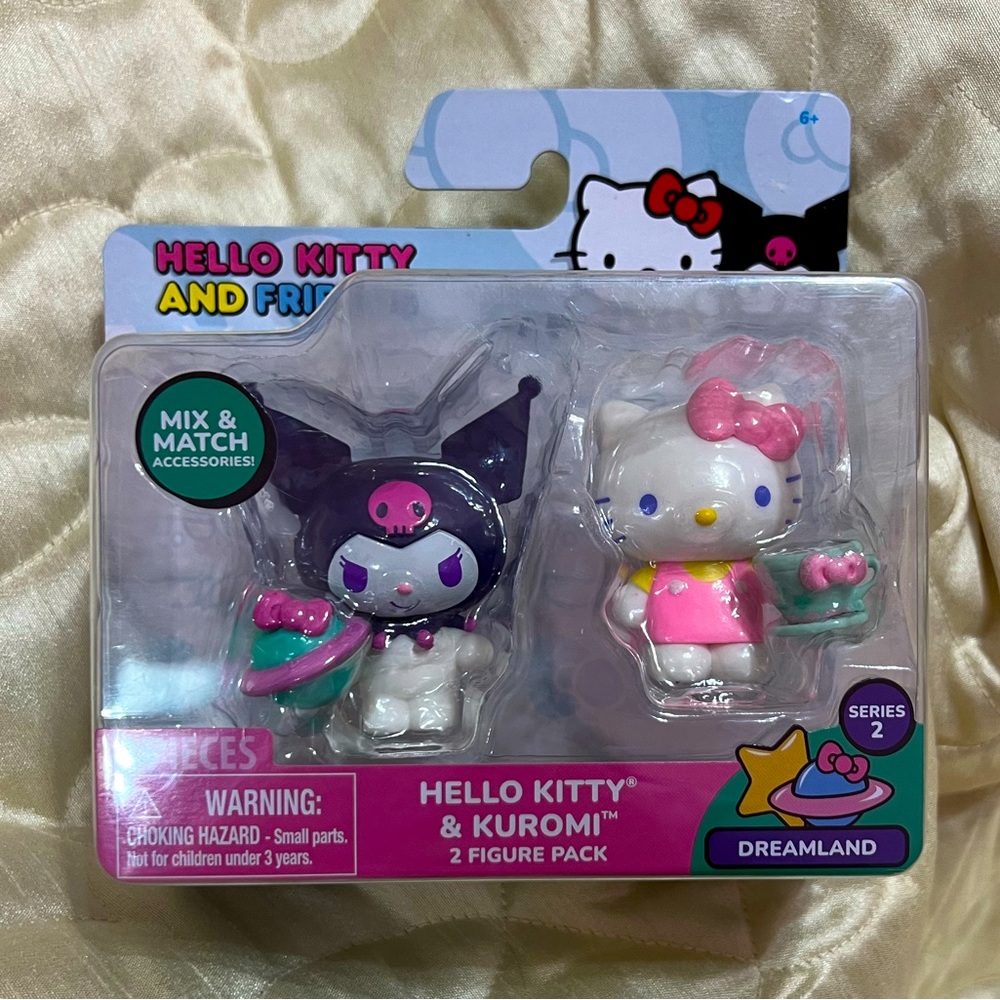 Hello Kitty and Friends Kuromi 2 Figure Pack Set NWT Dreamland Series 2